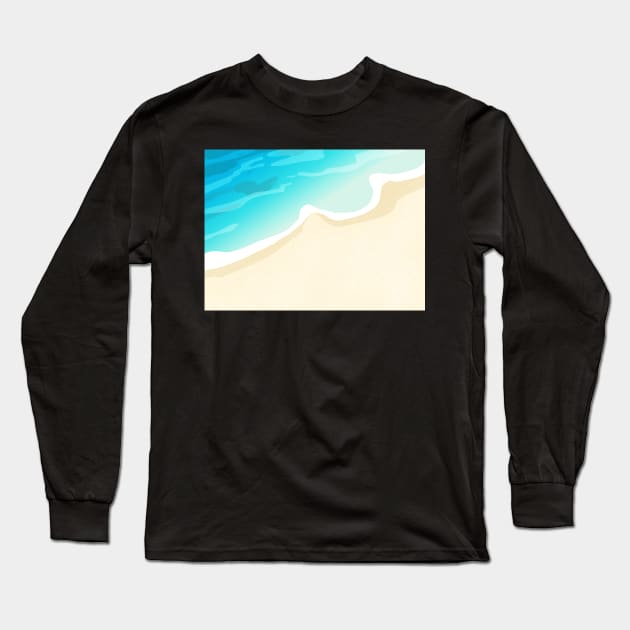 Seashore Summer Beach Coast Long Sleeve T-Shirt by gusniac